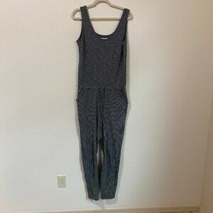 Pact Easy All Day Organic Cotton Sleeveless Jumpsuit Blue Stripe